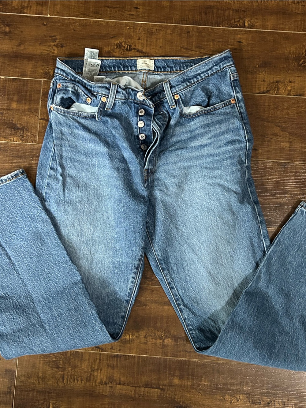 Levi's Women's Straight Leg Blue Denim Jeans